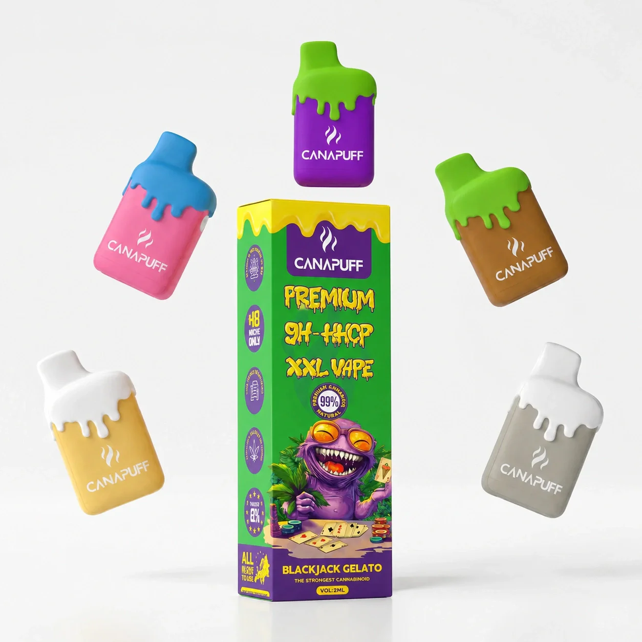 Vape XXL 9H-HHCP Blackjack Gelato 99% 2ml - Image 2