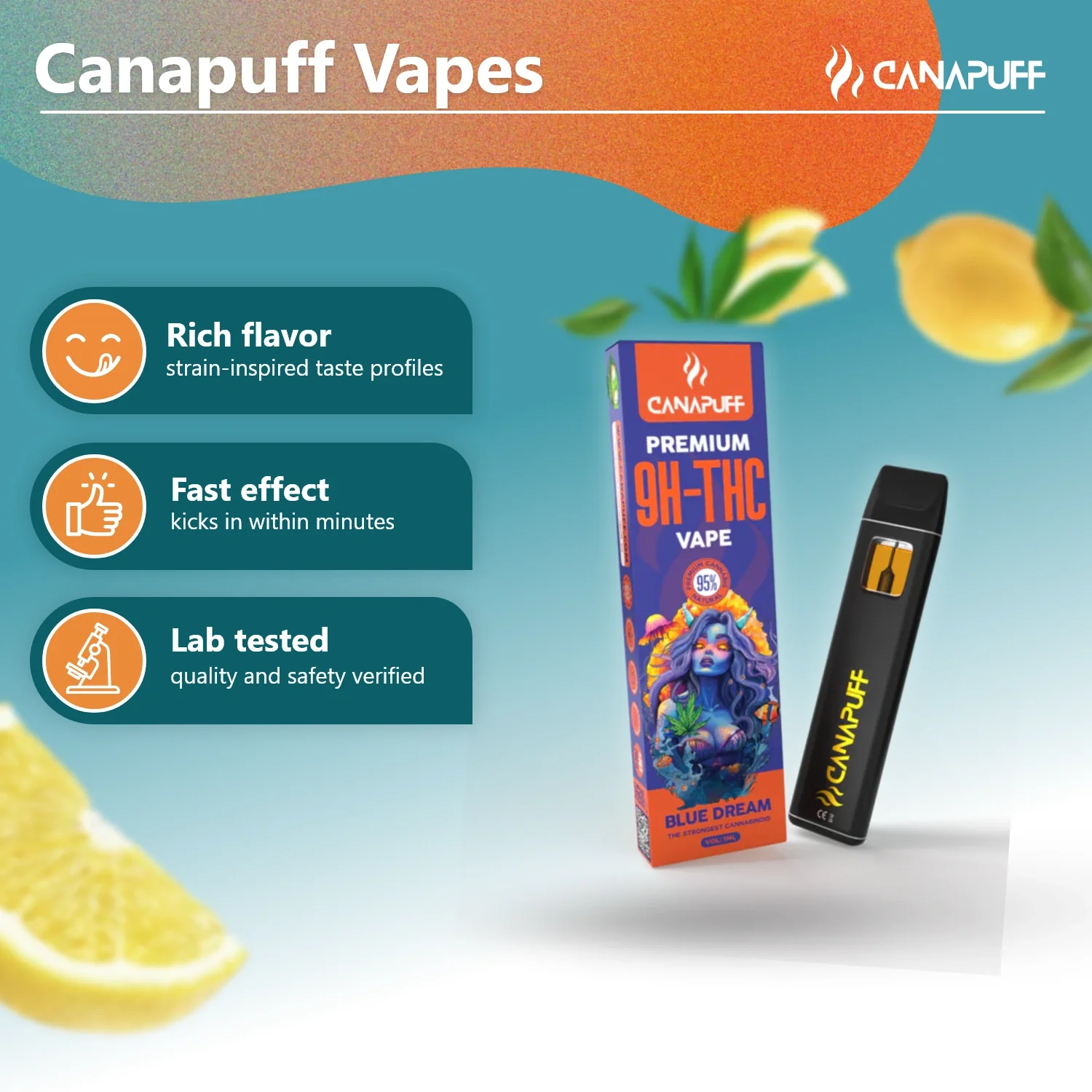 Blue Dream 95% 9H-THC - Canapuff - Vape - 1ml - Image 2