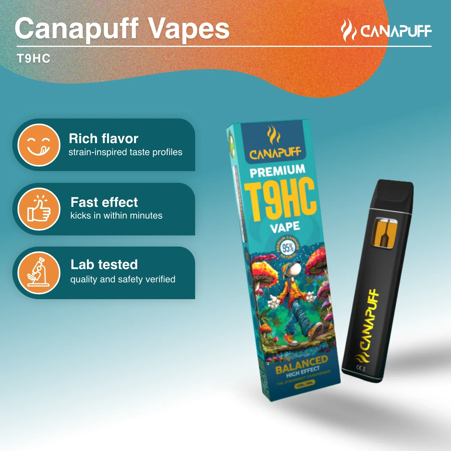 T9HC Vape Balanced 95% 1 ml - Image 2
