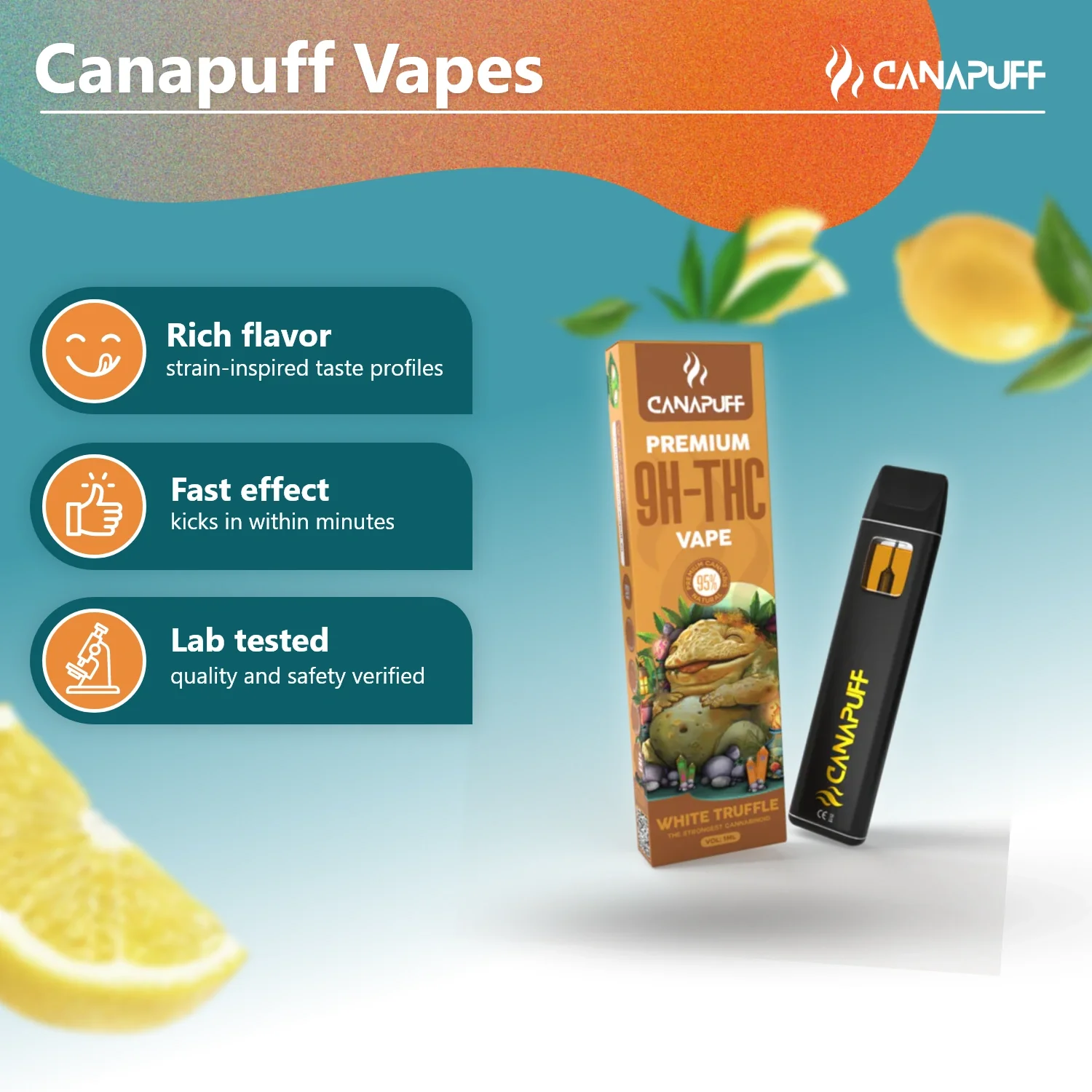 White Truffle 95% 9H-THC - Canapuff - Vape - 1ml - Image 2