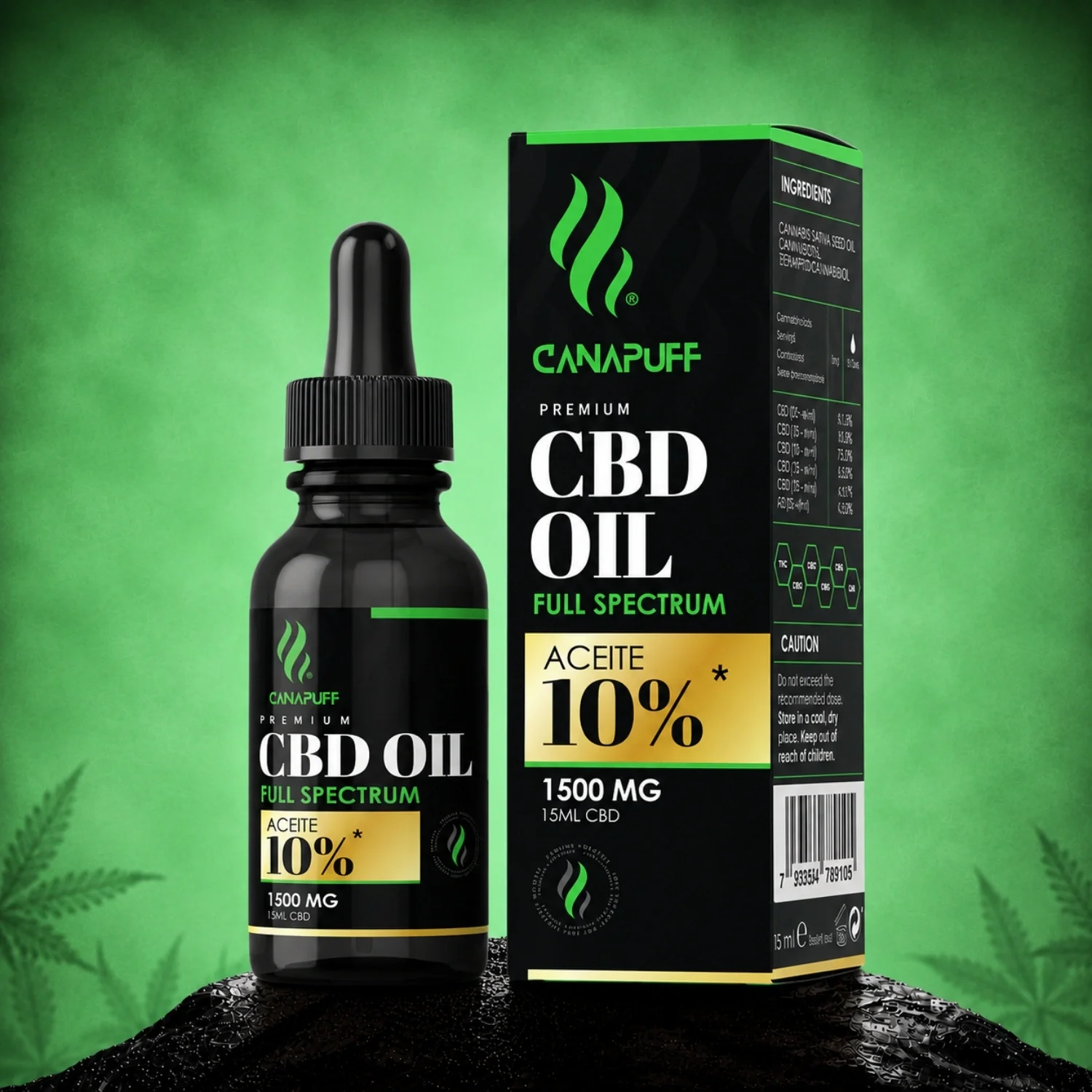 CBD Óleo de Espectro Completo 10% 15 ml
