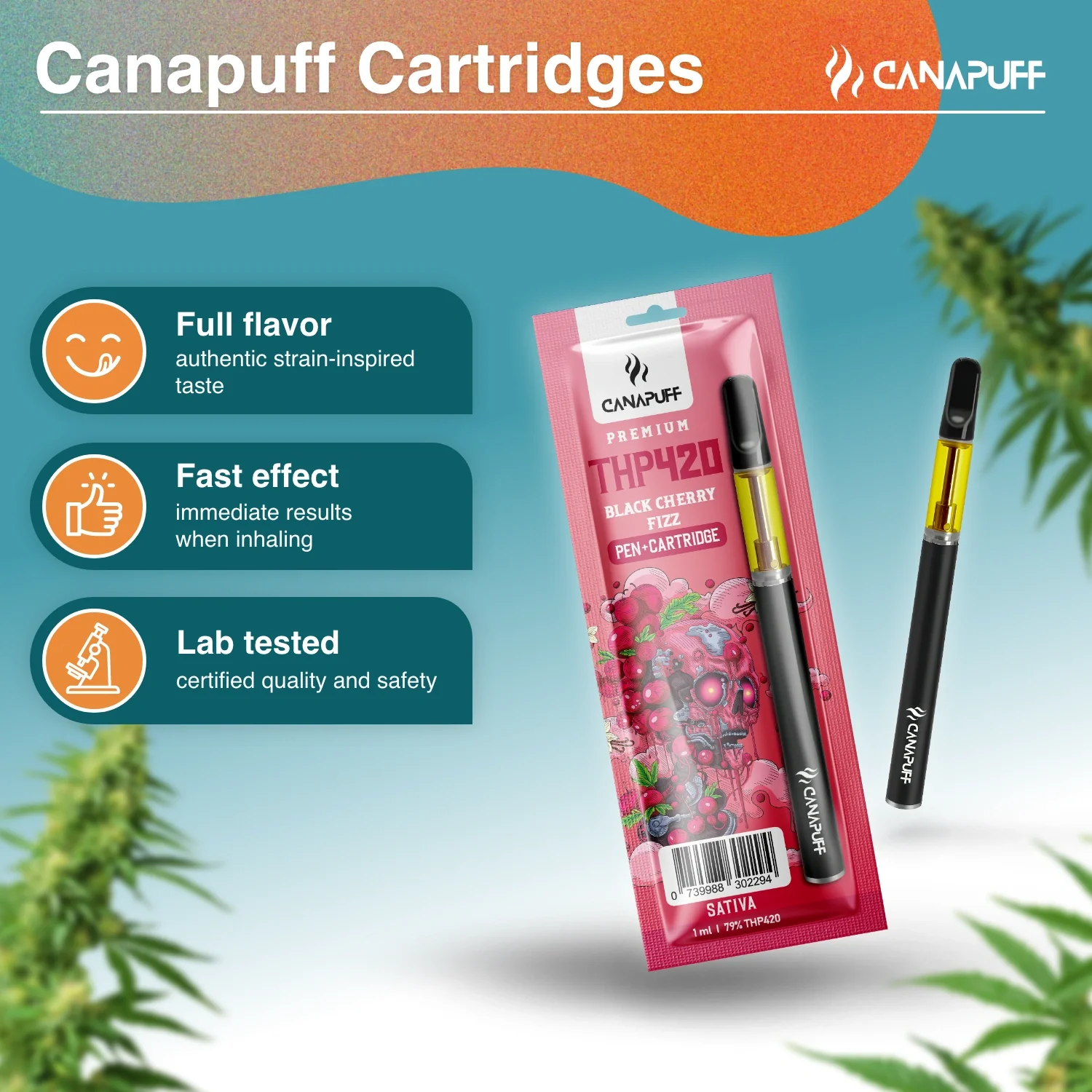 THP420 Pen+Cartucho Cereja-Preta Fizz 79% - Image 2