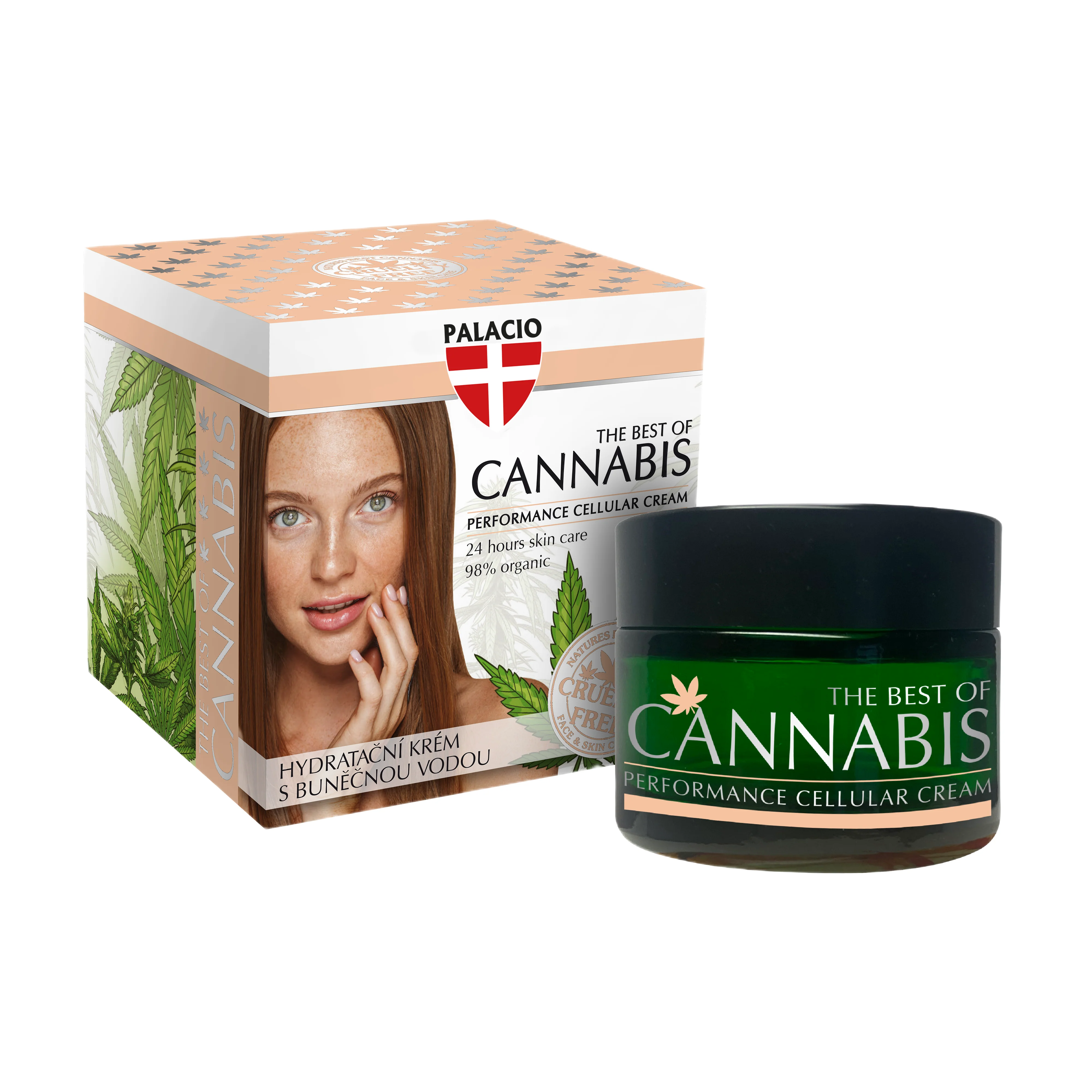 Creme hidratante de cânhamo com água celular 50ml - Palacio