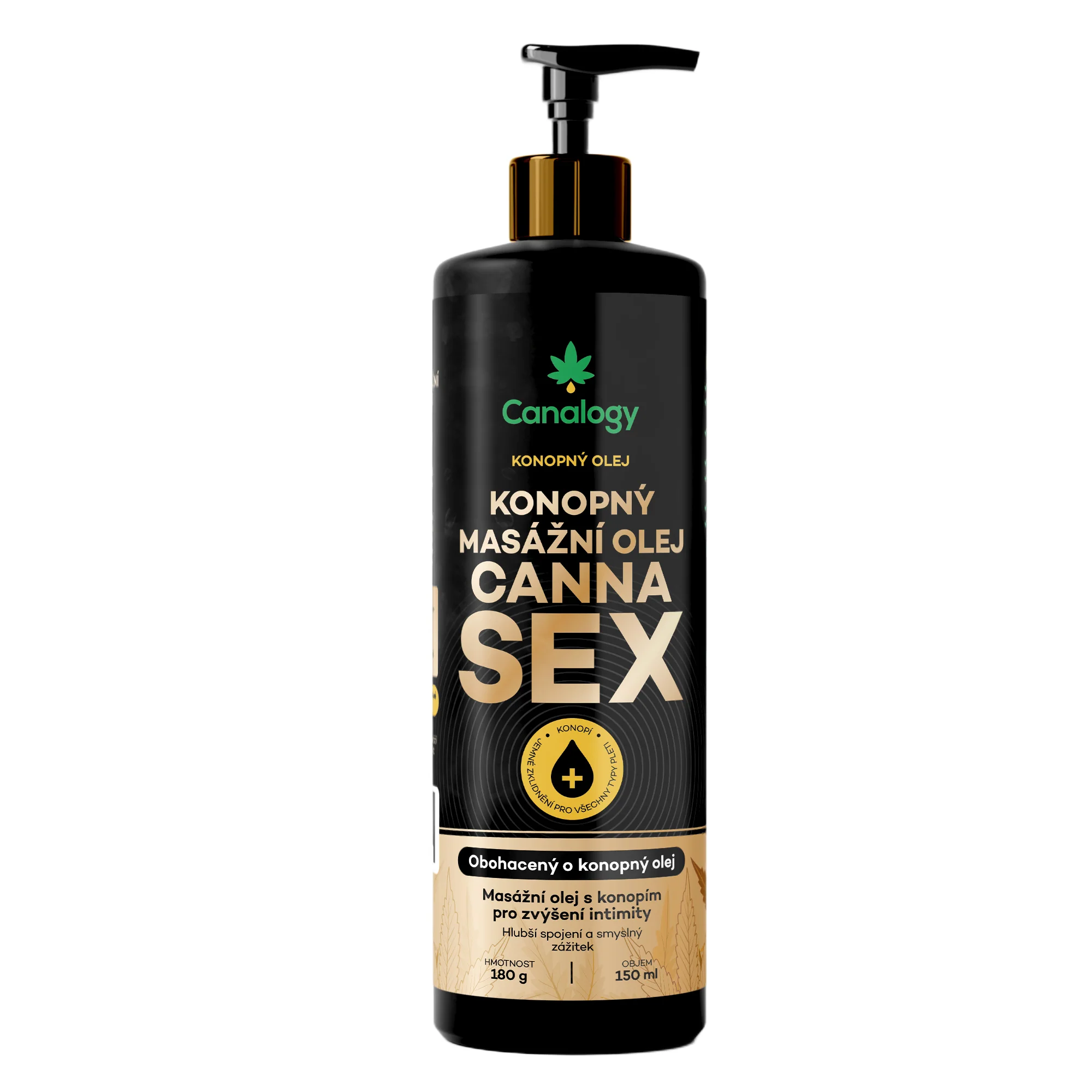 Óleo de massagem de cânhamo Cannasex - Canalogy