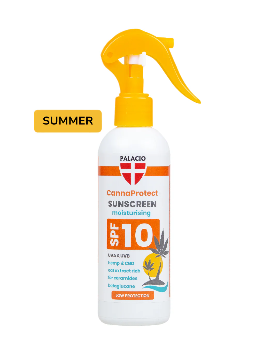 Canna Protect Loção Protetora Solar SPF 10 com cânhamo, 200ml - Palacio