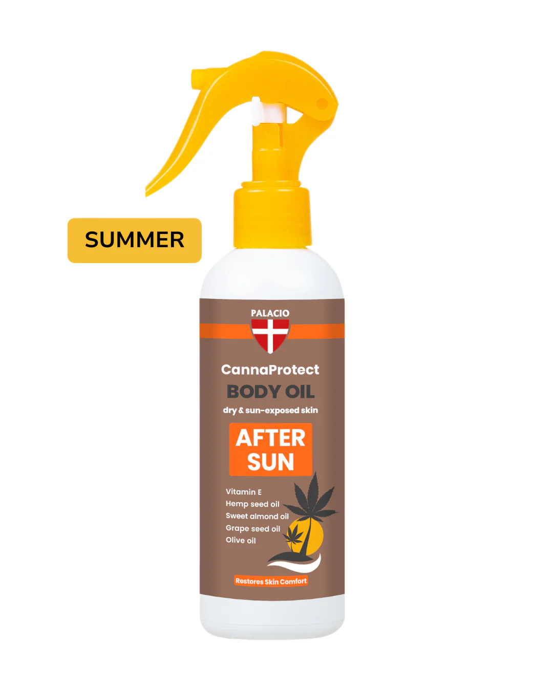 CannaProtect - Óleo Corporal Pós-Sol com Cânhamo, 150ml - Palacio