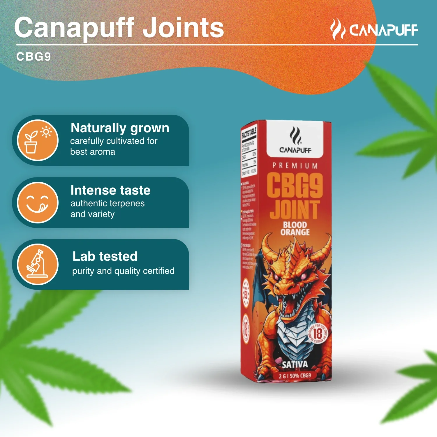 CBG9 Joint Blood Orange 50% 2g - Image 2