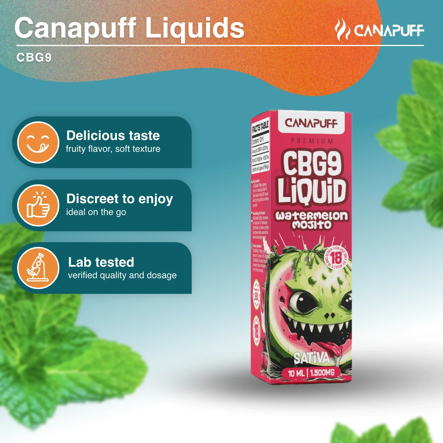 CBG9 Liquid Watermelon Mojito 1.500mg - Image 2