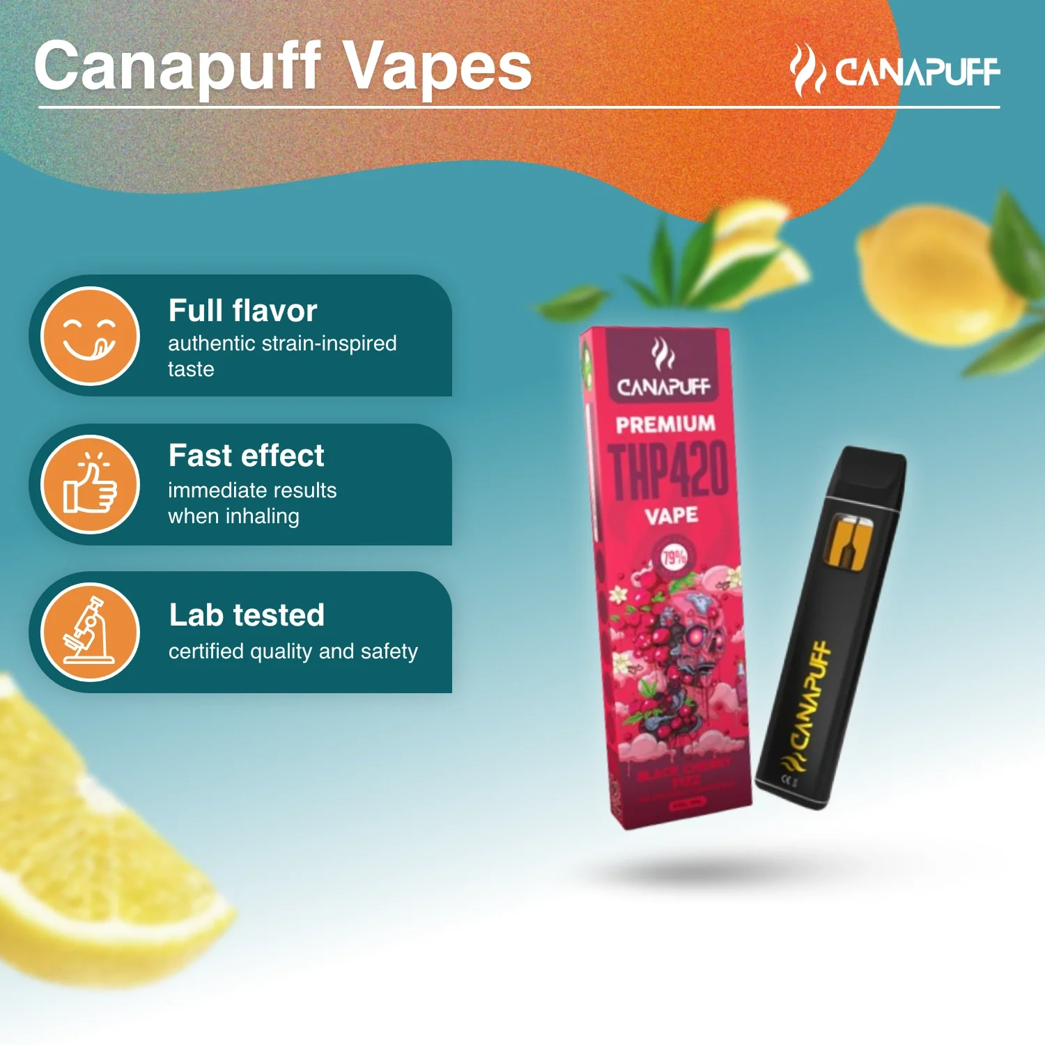 THP420 Vape Fizz de Cereja Negra 79% 1 ml - Image 2