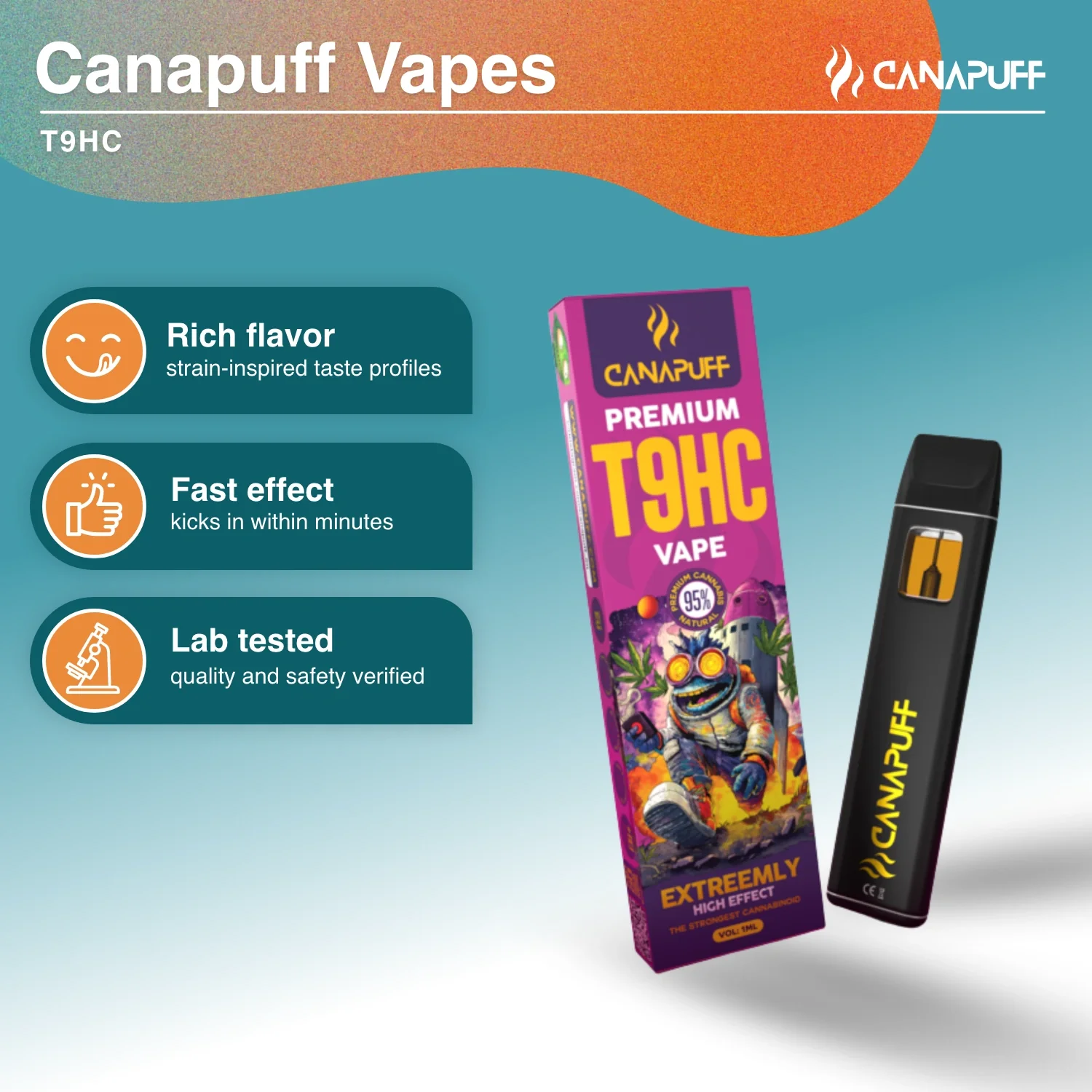 T9HC Vape Extreemly 95% 1ml - Image 2