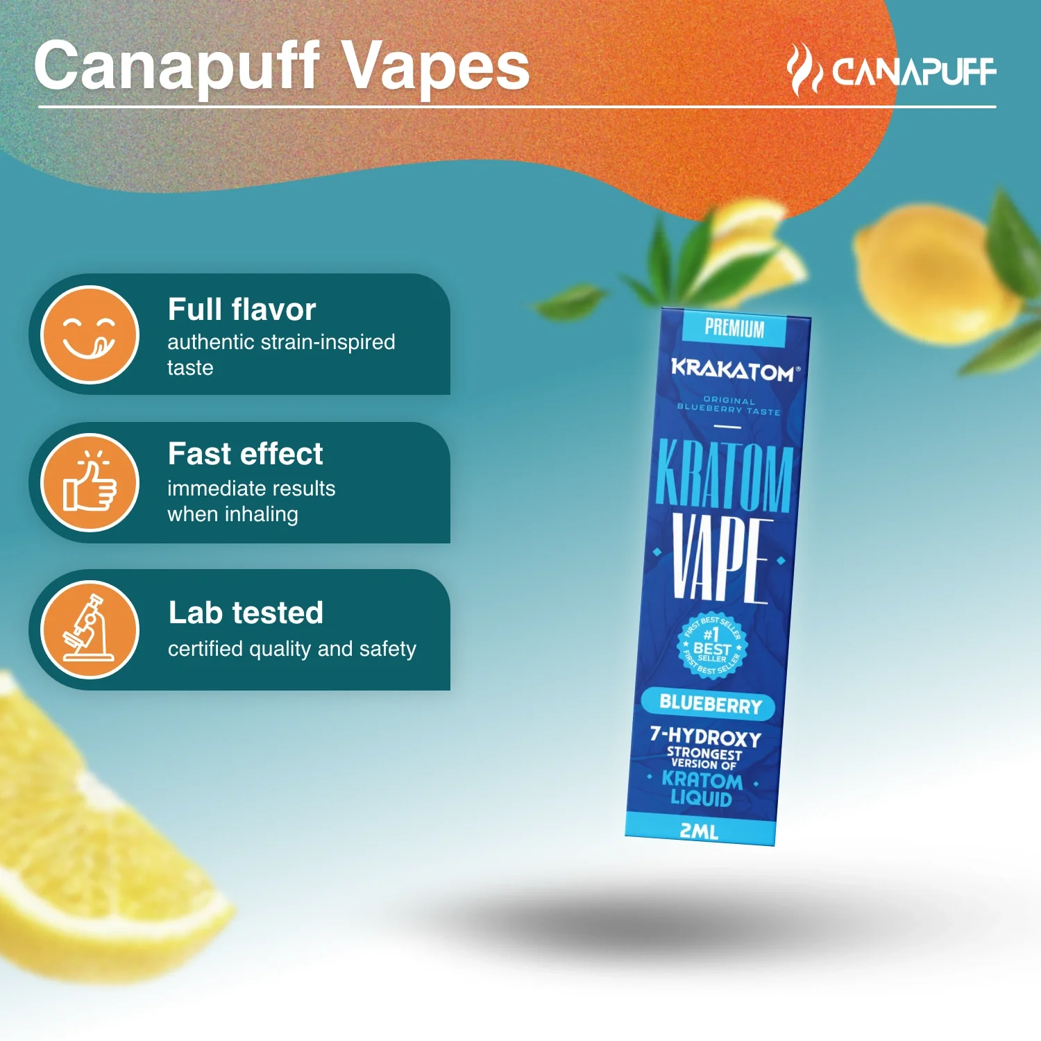 Krakatom 7-hidroxi Kratom Vape Mirtilo - Image 2