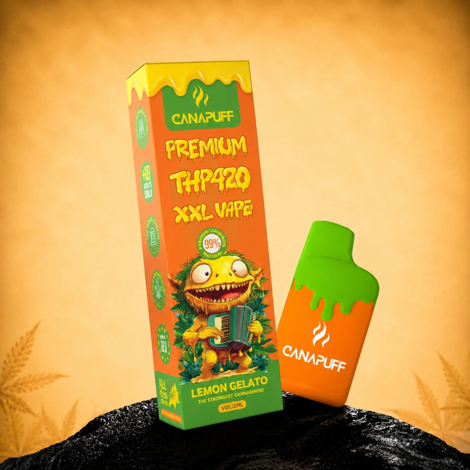 THP420 Vape Lemon Gelato 99% 2ml