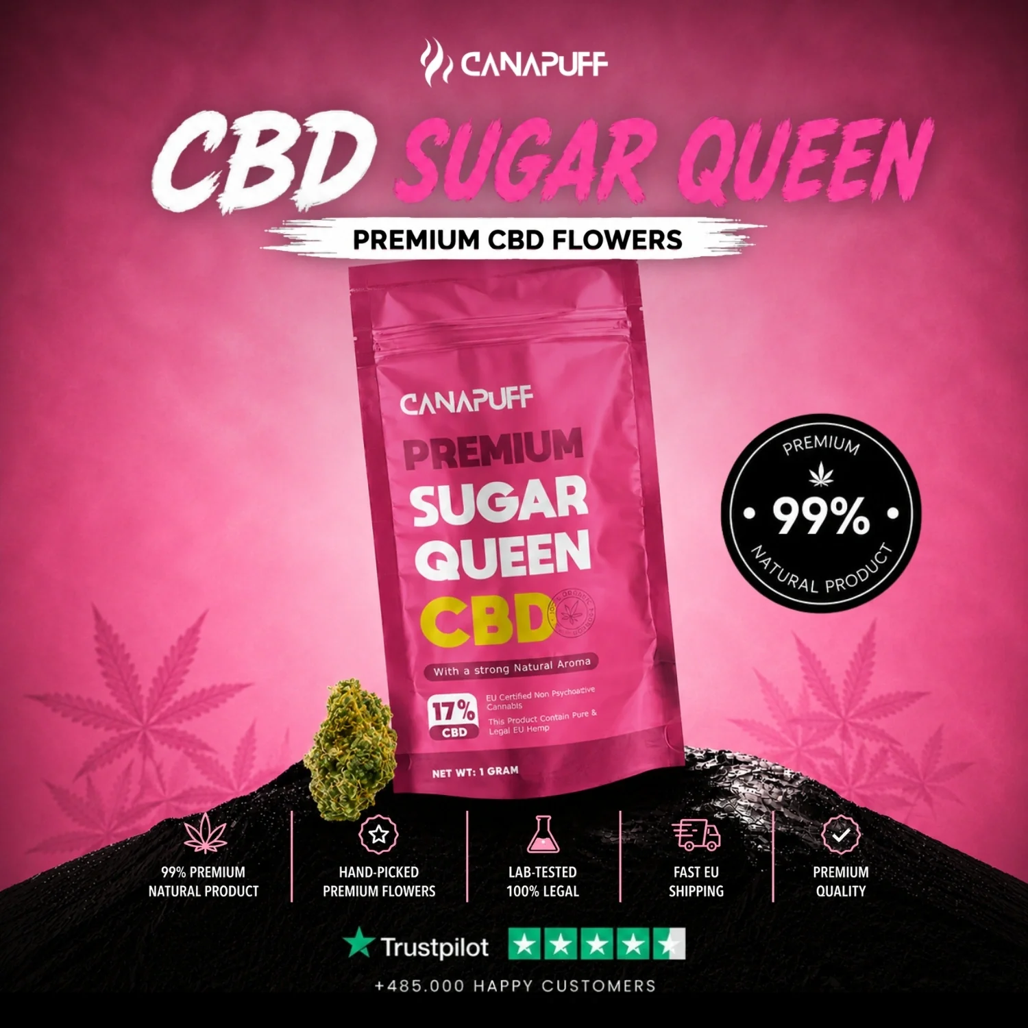 CBD Flores Sugar Queen 17% - Image 2
