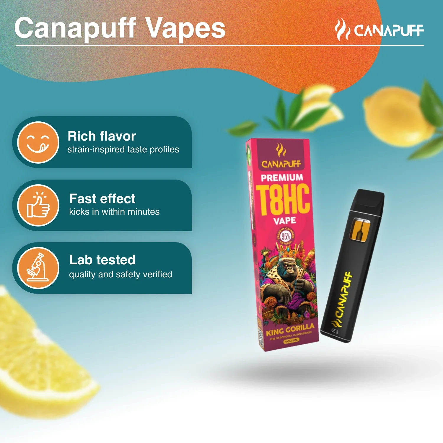 T8HC Vape King Gorilla 95% 1 ml - Image 2