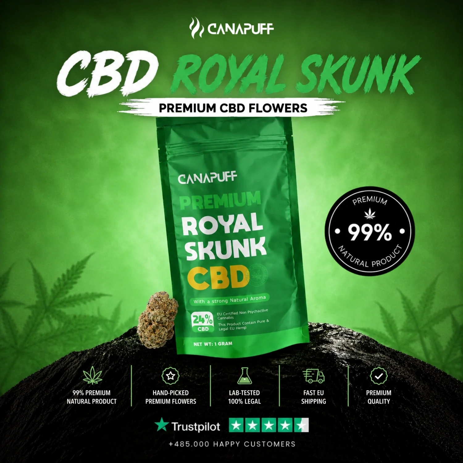 CBD Flores Royal Skunk 24% - Image 2