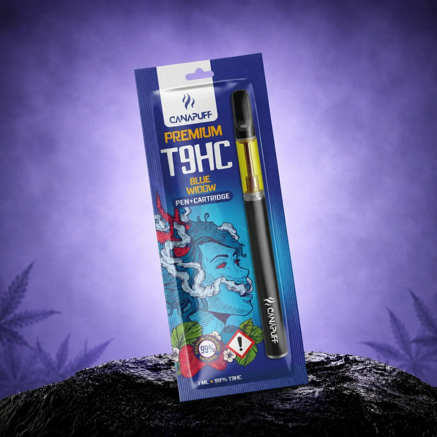 T9HC Caneta+Cartucho Blue Widow 99%