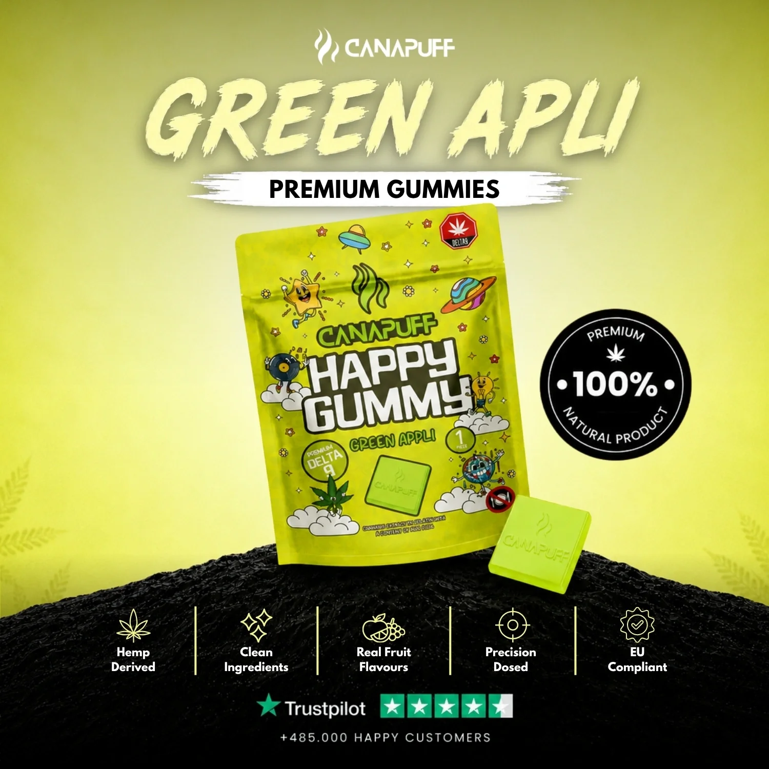Delta 9 Gummy Green Appli - Image 2